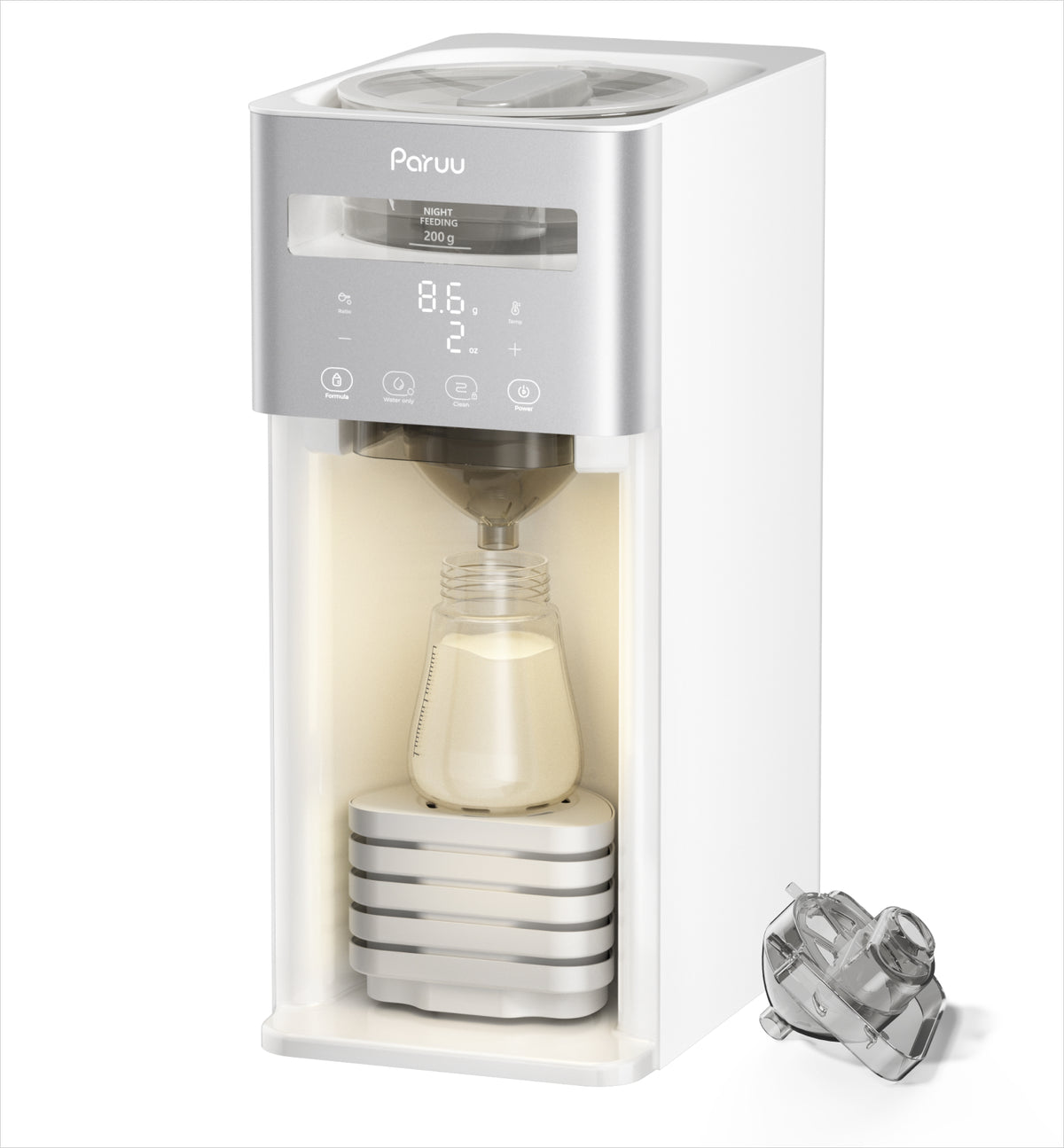 Paruu Baby Formula Maker, Ultra-Precise Automatic Formula Dispenser One-Touch Instant Bottle Prep, 304 Stainless Steel Tank, Fits Most Baby Bottles