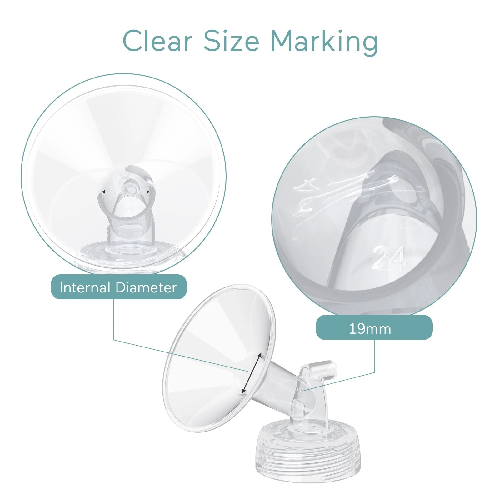 Paruu Pump Parts Compatible with Spectra S1/S2/9 Plus, Not Original Accessories, Replacements Include 24mm Flange, 2Pack