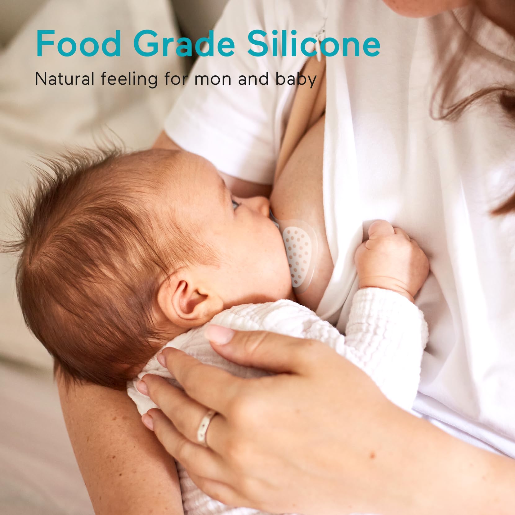 Paruu Contact Nipple Shields, Butterfly Silicone Breastfeeding Nipple Shields, Include Carry Case