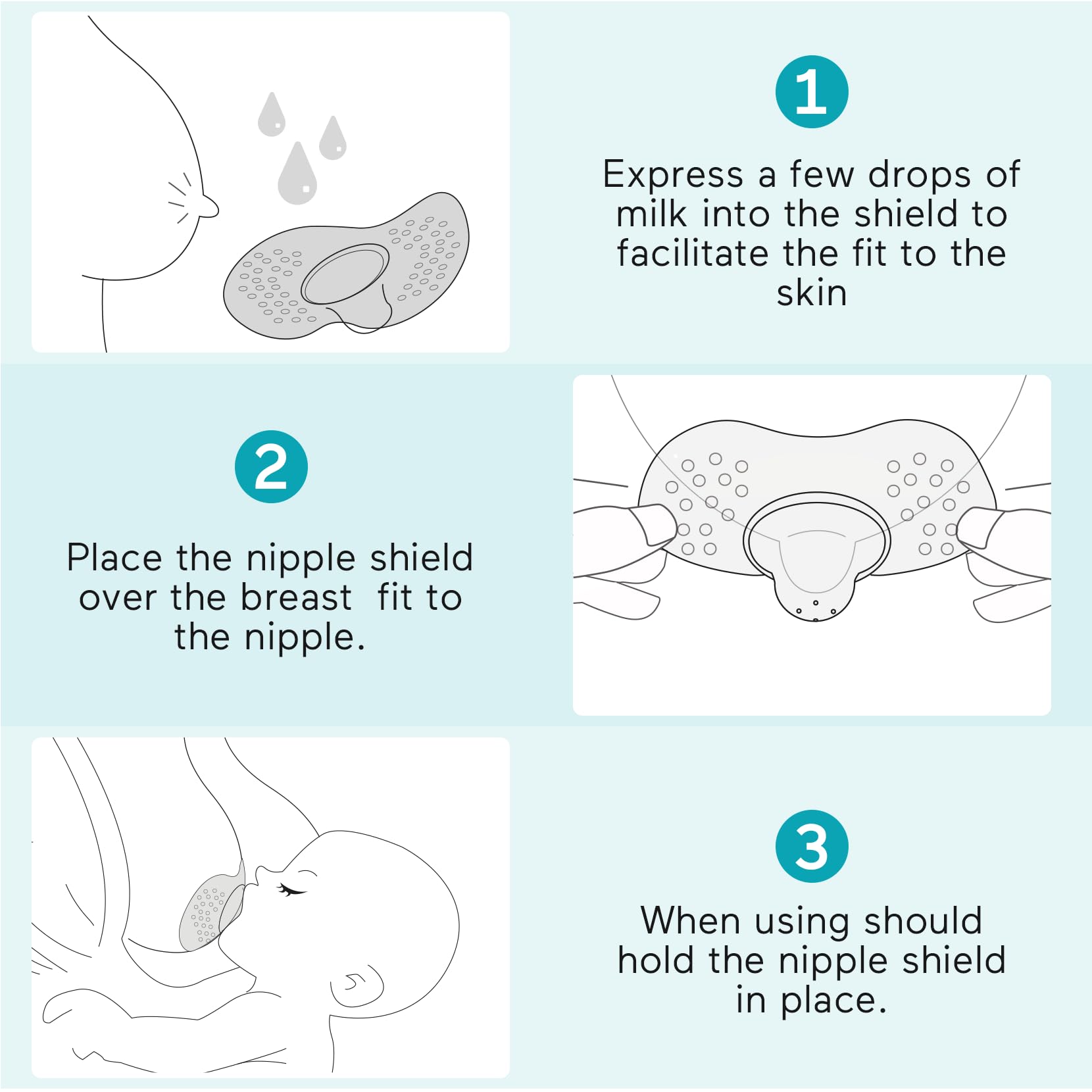 Paruu Contact Nipple Shields, Butterfly Silicone Breastfeeding Nipple Shields, Include Carry Case