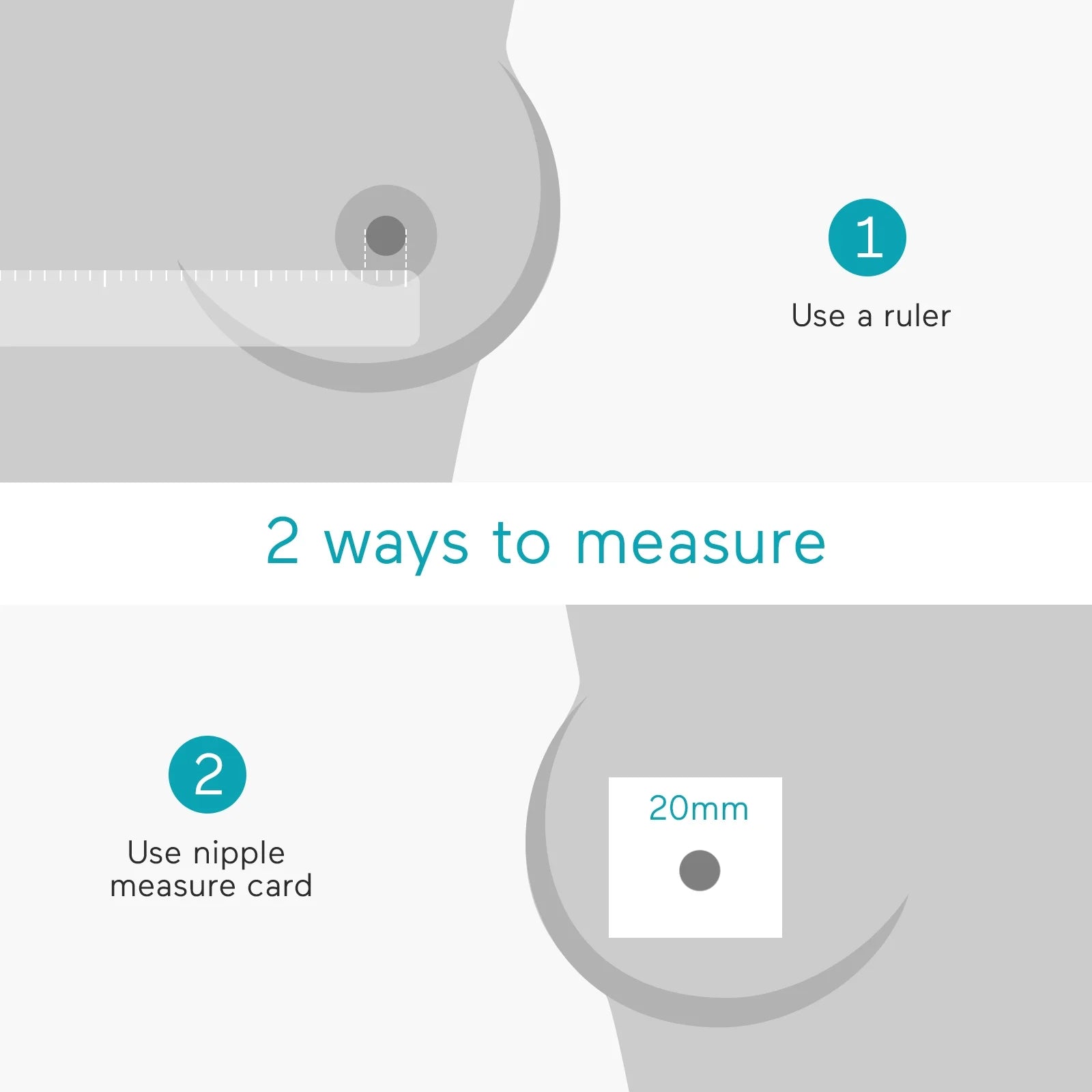 Paruu P10 Flange Insert 19mm, Original Breast Pump Replacement Accessories, 2 Pack