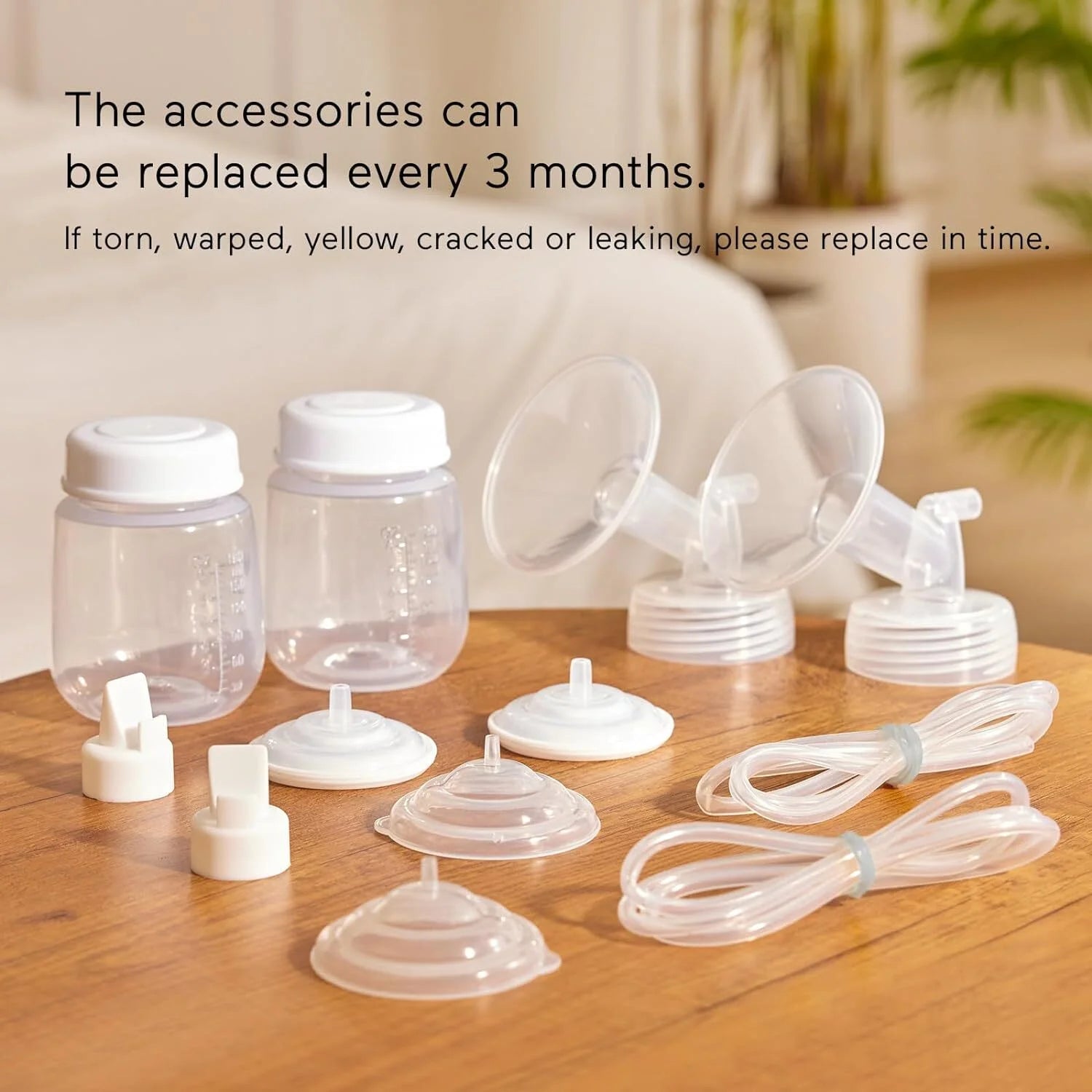 Breast Pump Parts Compatible with Spectra S1/S2/9 Plus, Not Original Accessories, From Paruu, Full Set Replacements Include 24mm Flanges, Valves, Backflow Protectors, Tubings and Bottles